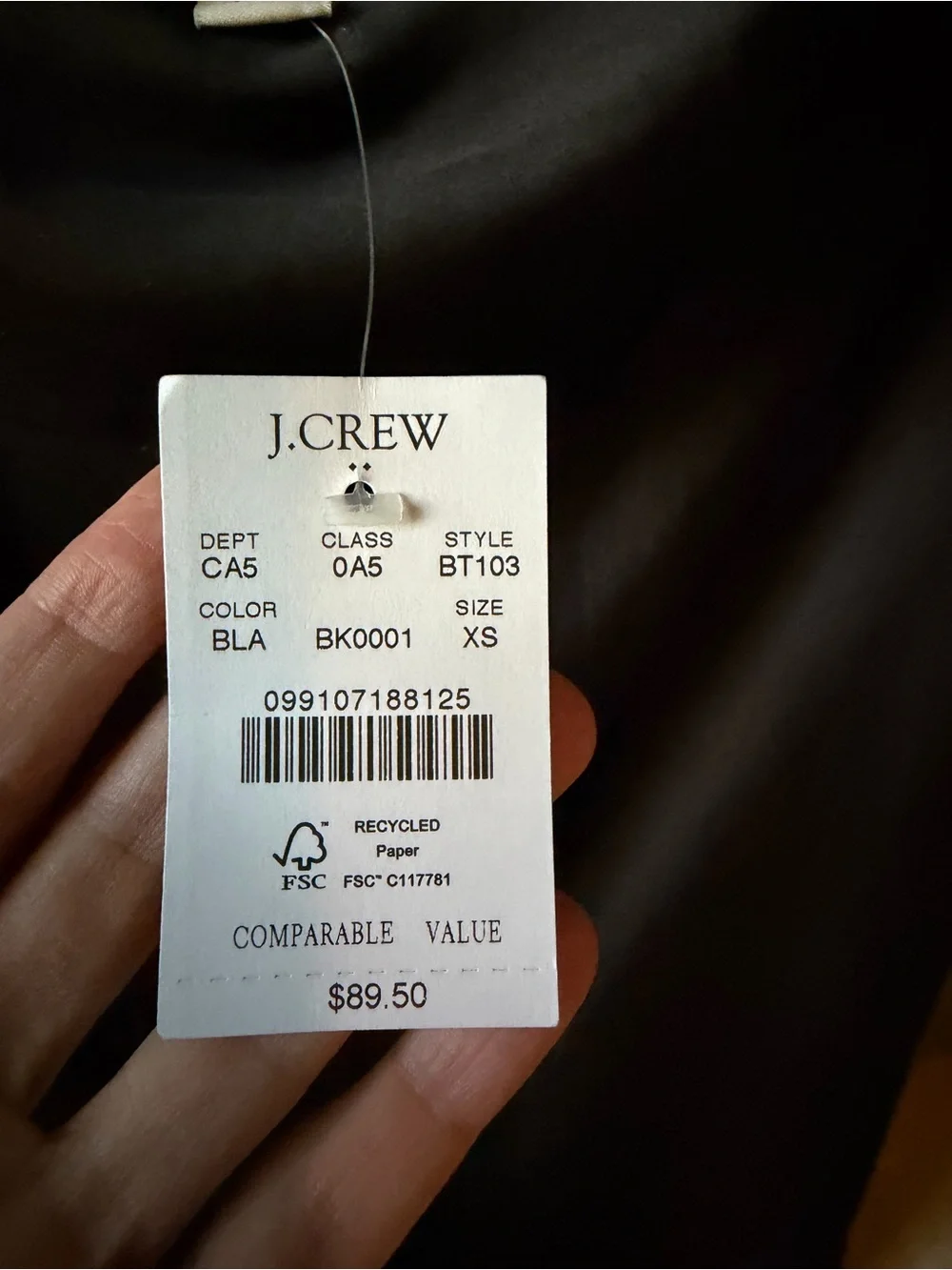 NWT J. Crew Black A-Line Bias Slip Midi Skirt